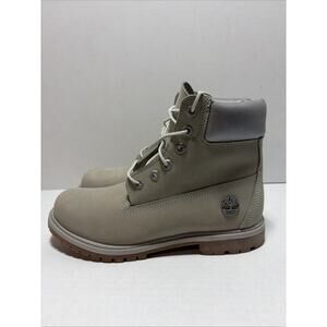 Timberland Premium 6" Waterproof Boots Light Grey Nubuck Men SZ 9.5 M